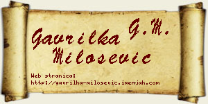 Gavrilka Milošević vizit kartica